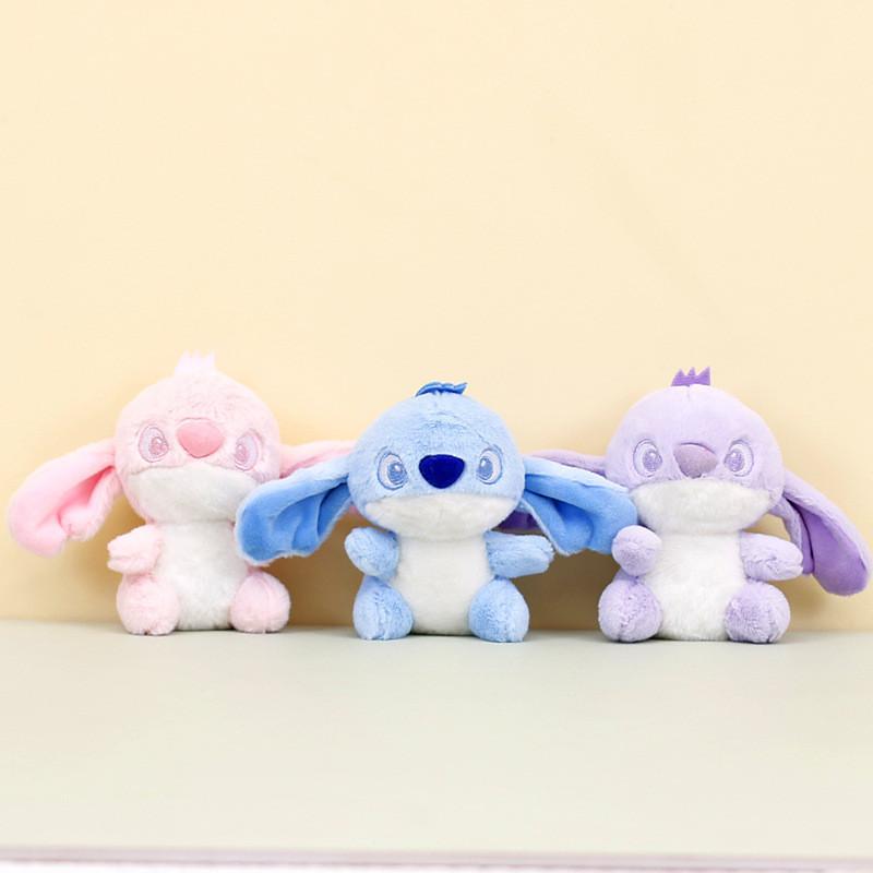 Adorable Stitch Plush Keychain Purple Cute 12cm Short Plush Toy For Bags