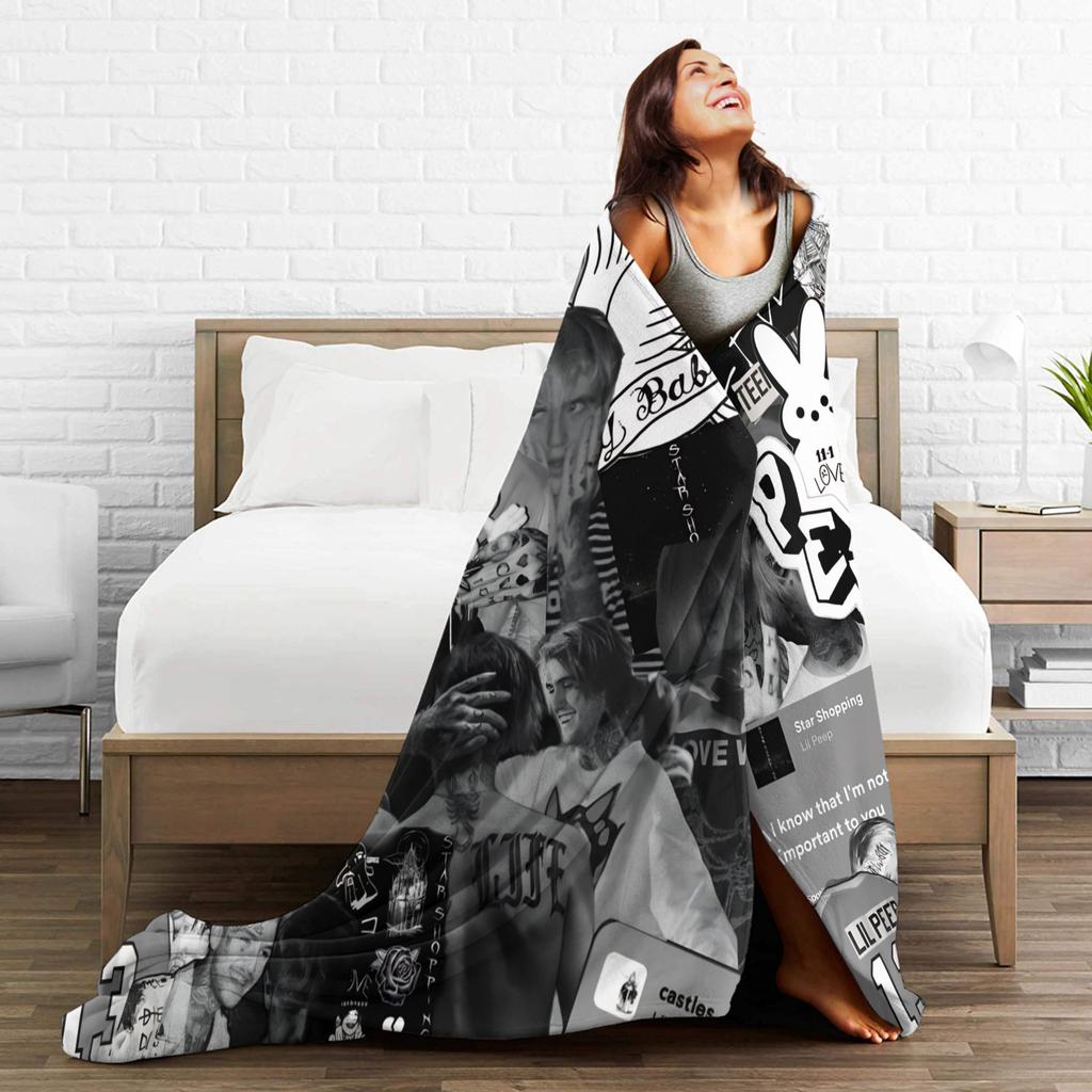 Lil Peep Cool Rapper Blanket Super Soft Warm Throw Blankets for Couch 50x60 Inch Multiple Sizes Quilt