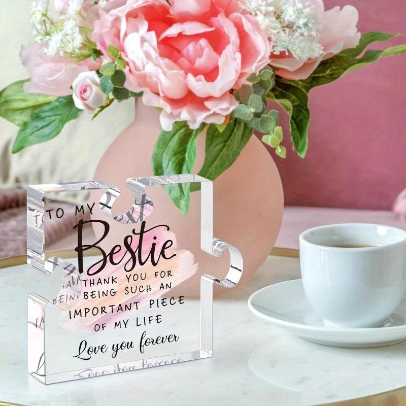 Bestie Friendship Puzzle - 0.6" Thick Acrylic Gift Set for Soul Sisters