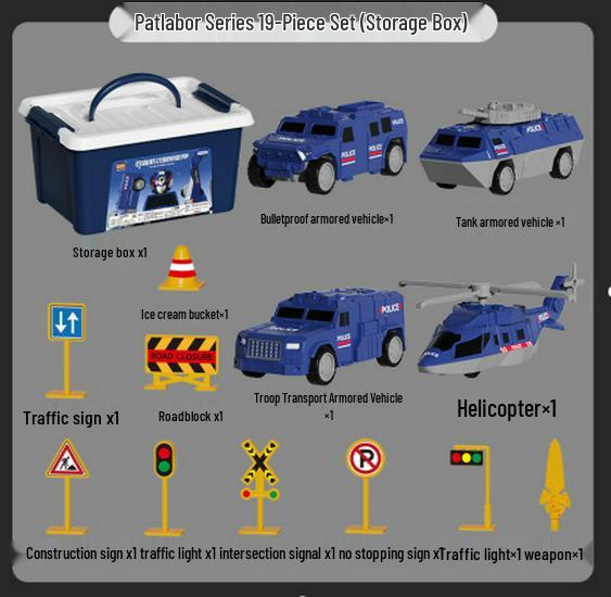 Magnetic Transforming Engineering Vehicle Toy for Boys