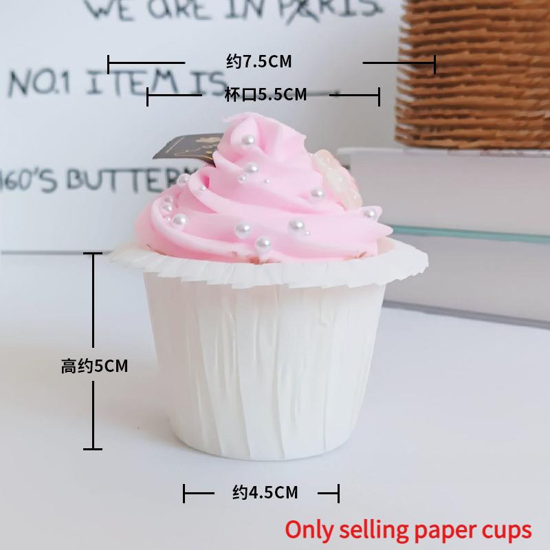 50pcs Tulip Paper Cups Cake Cup Oven High Temperature and Oil Resistant Flame Cups Disposable Oil Proof Liner Paper Holder Bread Baking Mold