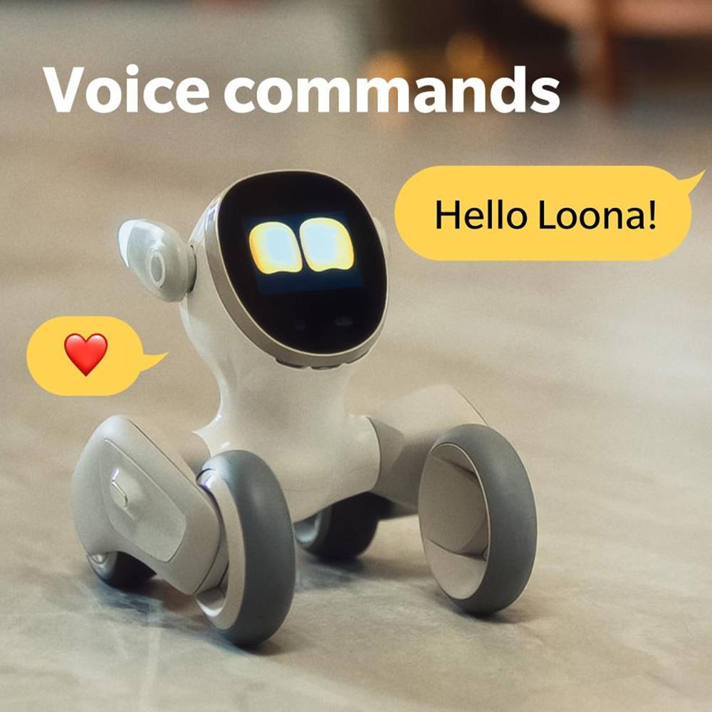 Loona EPP3.0 AI Smart Robot Dog, Powered by GPT-4, Voice Command & Gesture Recognition, Real-time Interaction for Kids with Charging Dock
