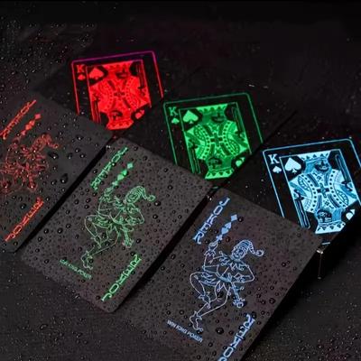 54 pièces/set-Carteétanche Noir Mat Jouant carte noire en plastique jeu de cartes carte PVC