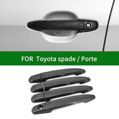 FOR Toyota Spade / Porte Carbon Fiber Pattern Car Door Handle Cover Trim 2008 2009 2010  2018