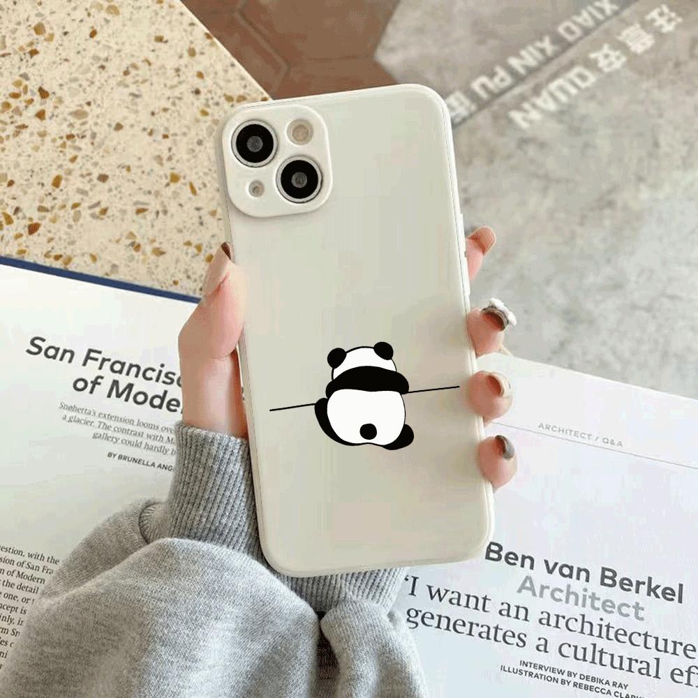 Panda silicone Phone Case for For Xiaomi Redmi Note 14 13 12 11 10 9 8 7 14 Pro Plus 4G 5G Anti-Scratch Slim Fit Trendy Cover
