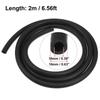 X AUTOHAUX Car Heater Hose Flexible Straight Heater Hose for Multipurpose Rubber 2 Meters 10mm Inner Diameter - Cars, Black, Long,