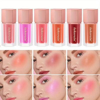 Hexagonal Liquid Blush Natural Nude Make-up Fixing Rozjasňující Barevná tvářenka Face Rouge