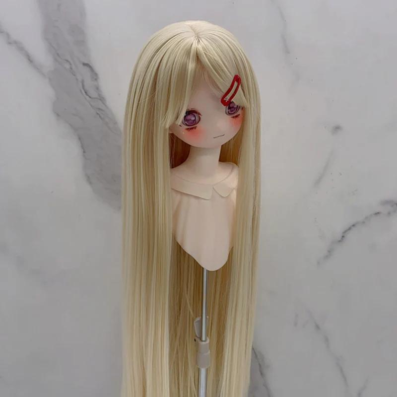 Neue Perücke für 13 & 14 & 16 BJD Puppen mit Pony Lange Gerade Perücke Mädchen DIY Make-up Zubehör