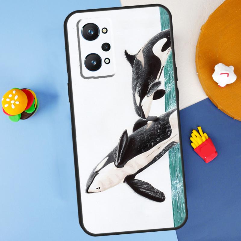 Orcas Whale For Realme 11 10 12 13 14 Pro Plus GT 5 6 6T GT7 Pro C61 C53 C51 C21Y C25S C55 C67 C75 Case