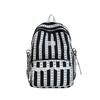 Schoolbag gentle department fresh color scheme striped design backpack student party daily commuting shopping spring outing large capacity schoolbag