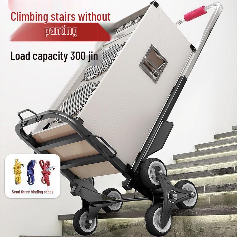 Carrello Manuale Pieghevole Portatile per Scale per Carichi Pesanti – Carrello Portabagagli Conveniente e Compatto