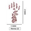 Lace Brown Waterproof Henna Flower Tattoo Stickers for Hands