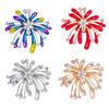 Sparkling Rhinestone Brooch Radial Design Flower Lapel Pin Elegant Brooch Pin Outfit Accessory for Women Dresses Coats Shirts
