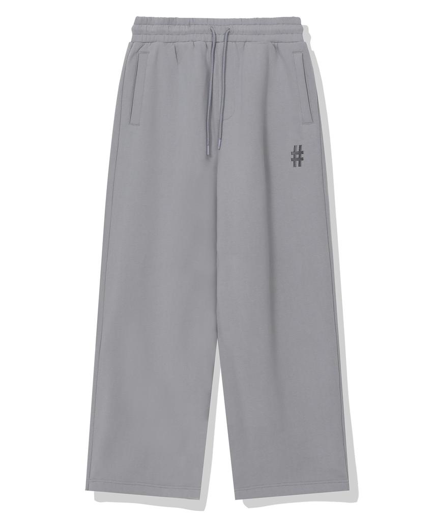 BEENTRILL Essential Hashtag Logo Brushed Sweatpants (Light Grey)