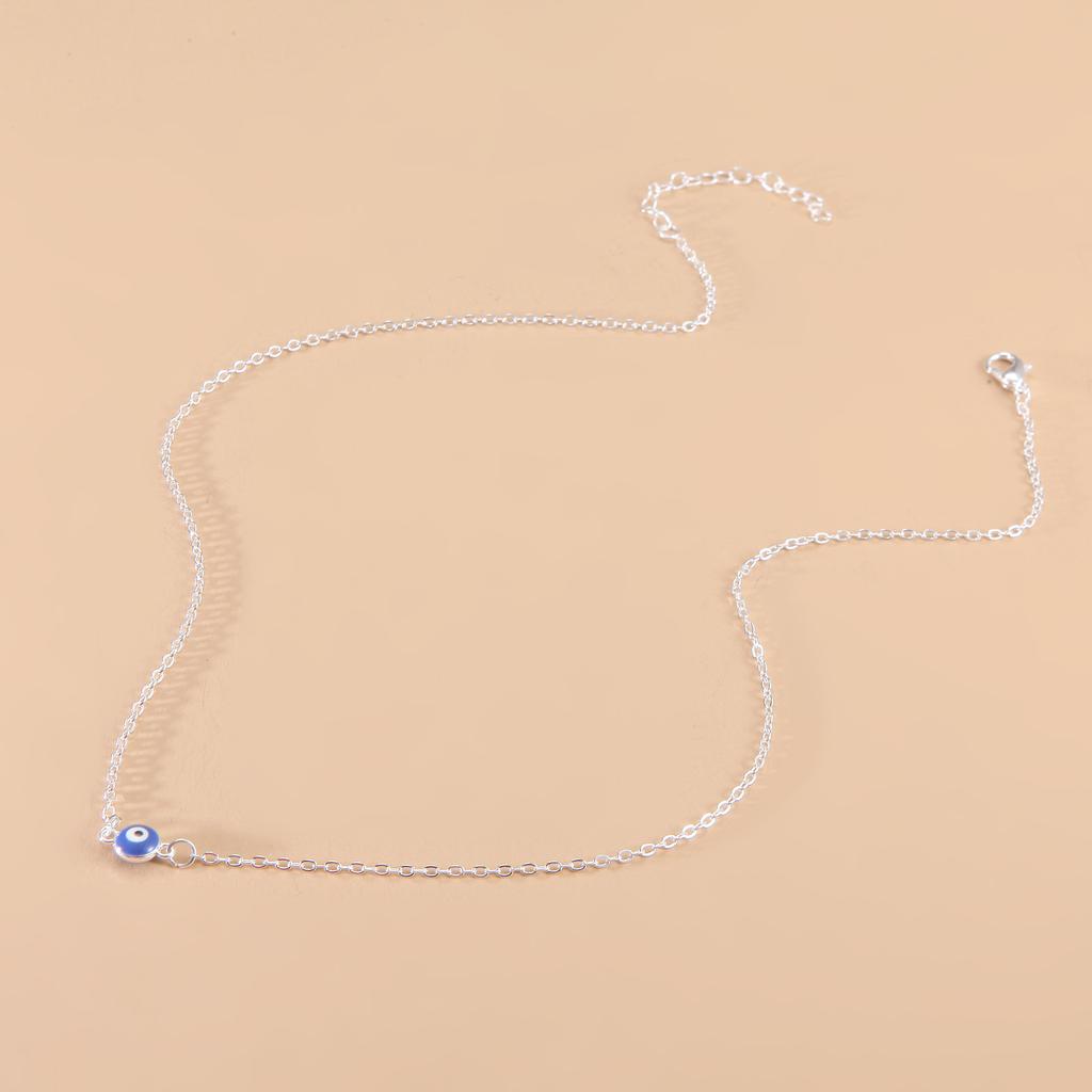 Persönlichkeits Türkis Blau Böser Blick Anhänger Halskette für Damen Charme Gold Farbe Edelstahl Kette Choker Glücksbringer Schmuck Geschenke
