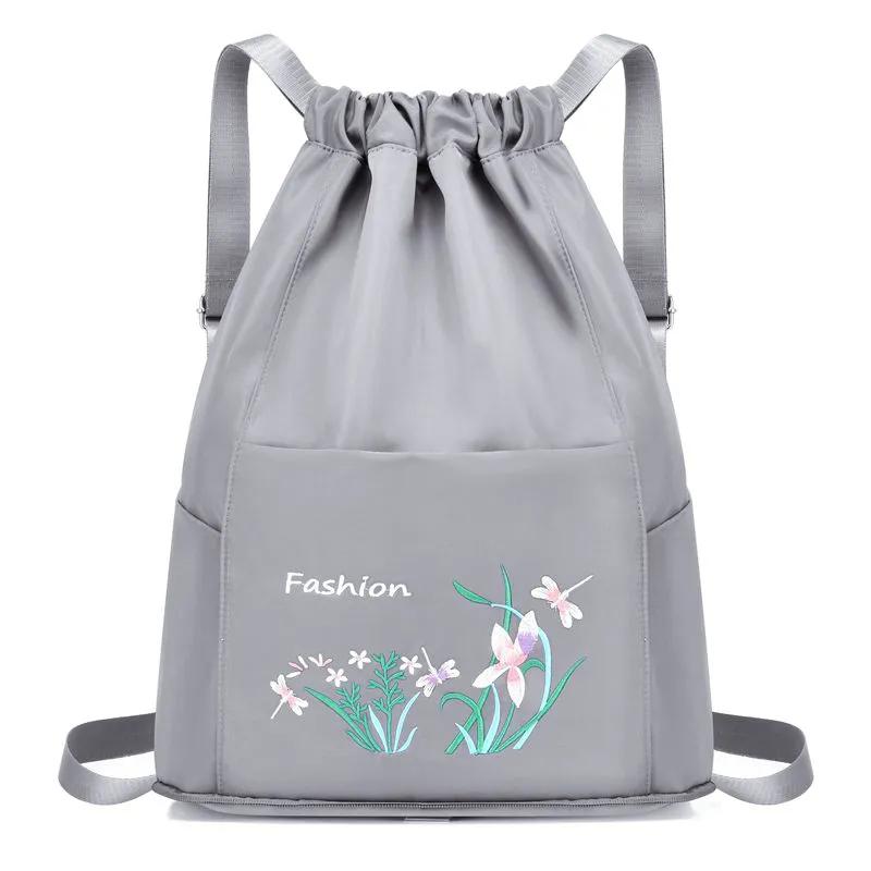 

WTEMPO Сумки для мам Большой вместимости Сумки для спорта на открытом воздухе Легкий дорожный рюкзак Пара Однотонные Универсальные рюкзаки на молнии 18*34*42cm серый