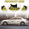 1 Set Self-Adhesive Car Sticker Reflective New Driver Sign Funny Car Decal  Beginner Drivers