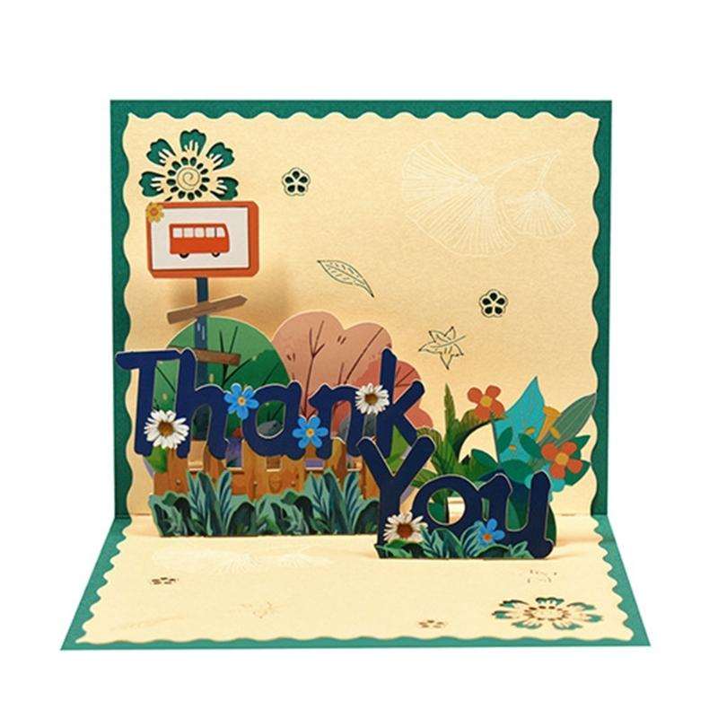 Pop-UP-Thank You Cards For Birthday Greeting Invitation Small Business Exquisite Appreciation Card Gift Decoration Cards 1