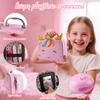 Kids Washable Makeup Girl Toys - Kids Nail Art Kit for Girl, Real Make Up Set, Little Girls Makeup Kit for Toddler Kid Children