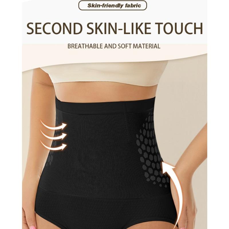 Women Seamless High Waist Honeycomb Abdomen Control Tummy Shaping Butt Lifter Panty