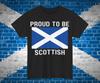 Proud To Be Scottish T-Shirt | Unisex Summer Tee, Patriotic Gift (White Text)