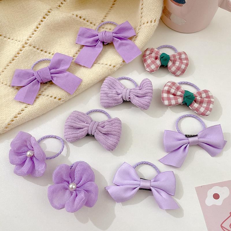 Colorful Elastic Hair Band for Girls - Durable Bow Hair Ring and Headdress