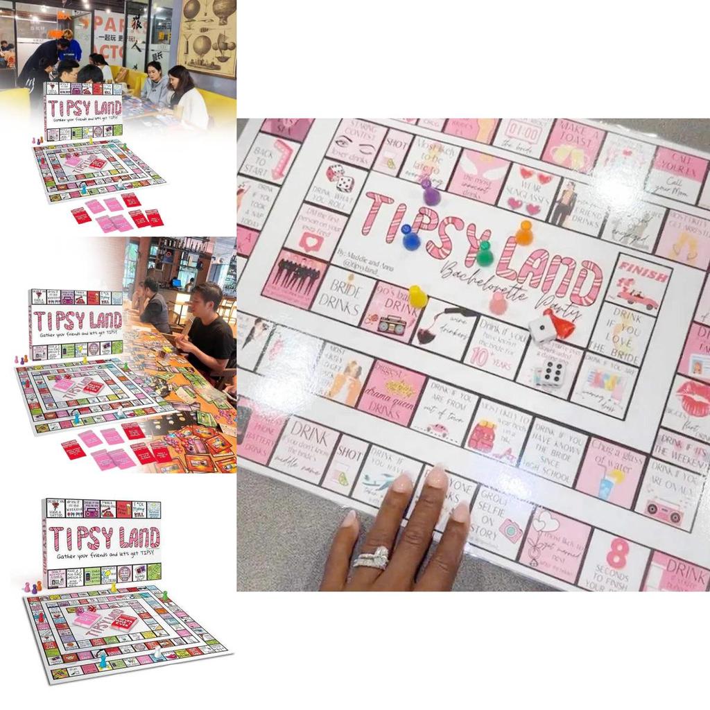 Tipsy Land Party Board Game Vibrant Colorful Game Perfect For Friends And Parties
