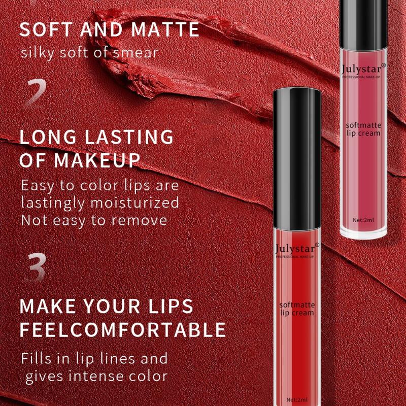 Makeup Matte Lip Glaze Liquid Lipstick Women's Velvet Matte Surface Lasting Non-stick Cup Lip Gloss