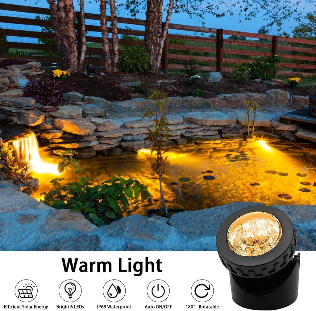 Outdoor Solar Garden & Pool Spotlight: Landscape Atmosphere Light for Courtyard & Underwater Ponds