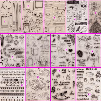 Sonbahar Balkabağı Şeffaf Silikon Şeffaf Pullar DIY Scrapbooking Albümü Kağıt Kart Çiçek Mantar Yaprak Leydi Asma Cadılar Bayramı