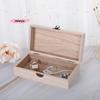 M-Rectangular Wooden Storage Box Organizer Wooden Storage Case Simple Storage Container Dust-Proof With Lock Jewelry Box Case