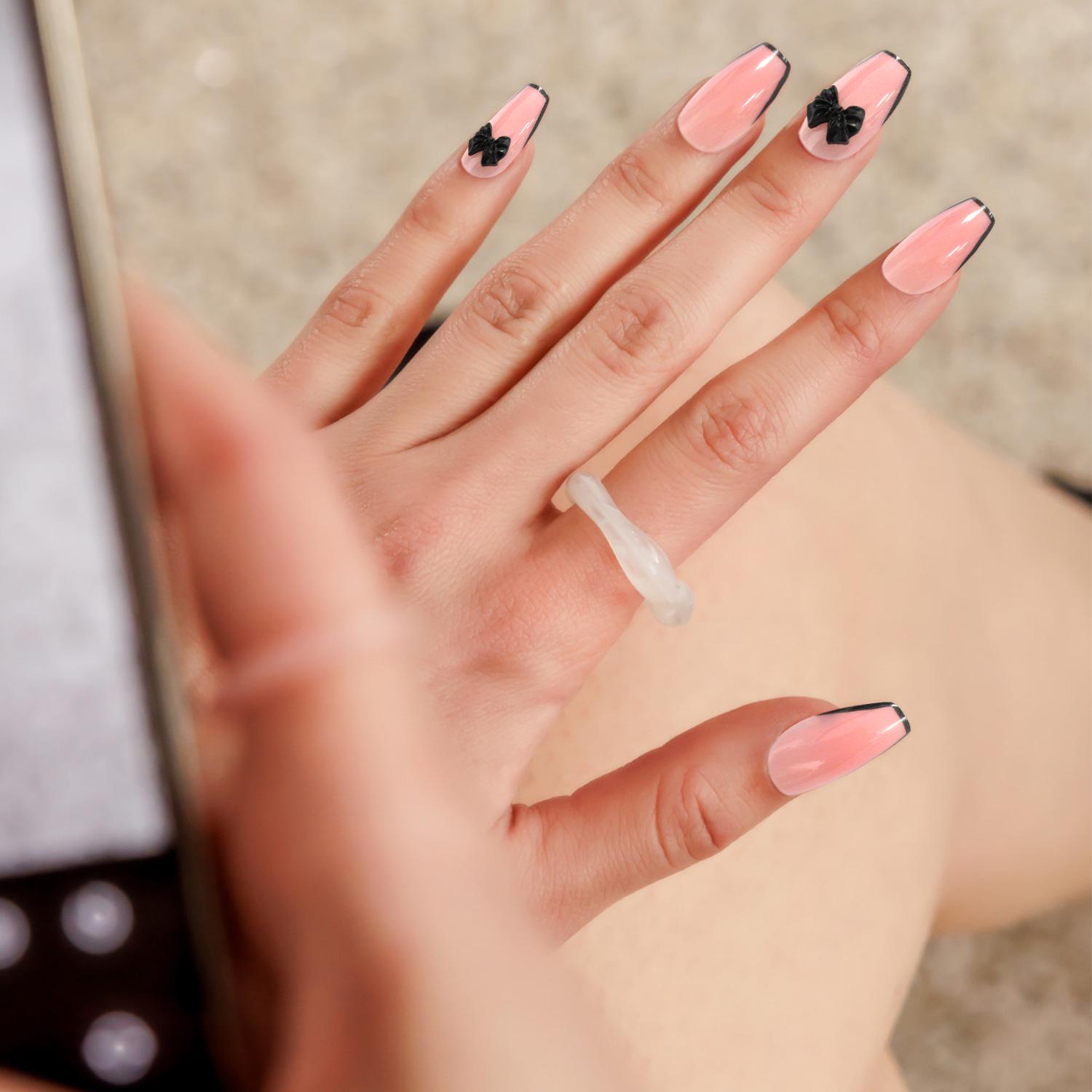 

Rhinestone-Embellished Soft Nail Tips: Ready-to-Wear Women s Manicure