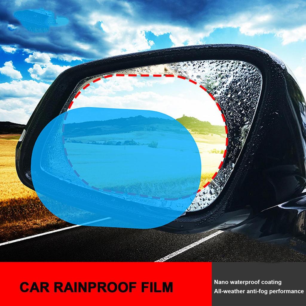 Car Rearview Mirror Film Side Window Rainproof Clear Film 2Pcs Anti Fog Window Mirror Protective Sticker Car Accessories