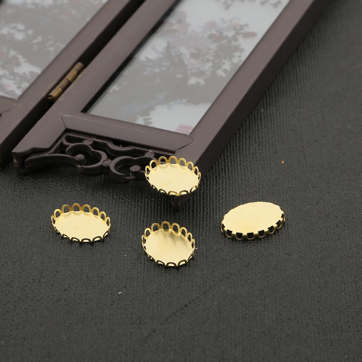 

10шт несколько размеров латунная пустая основа для колец для изготовления ювелирных изделий DIY материалы для колец 13*18mm 10pcs золотой