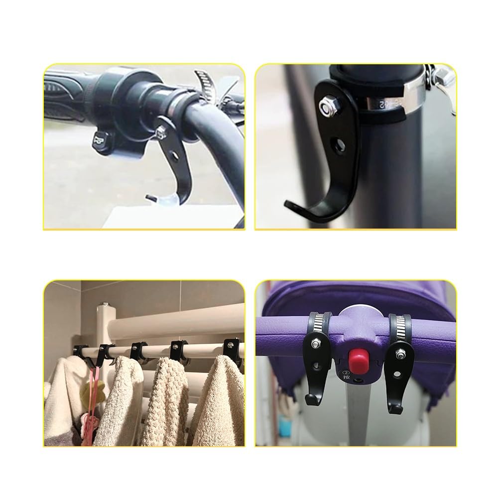 MULT S-Shaped Hook, Large Rotation, No Falling, Band Clamp, Strong Fixation, Belt Hook, Bicycle