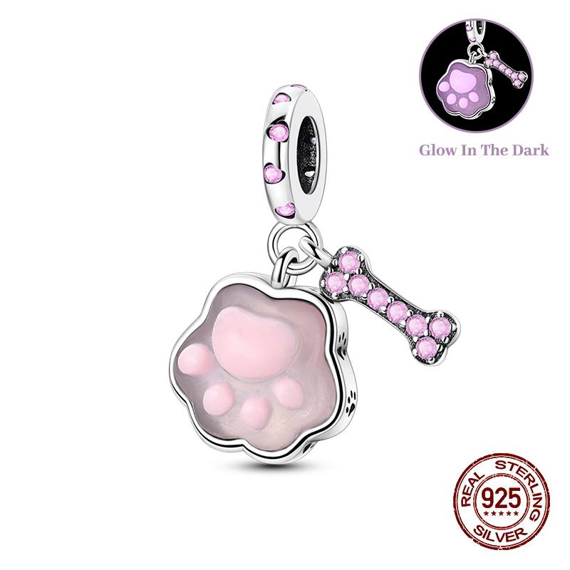 Charms Copper Moon Luminous Magical Cat Charms Beads Fit Original Bracelets Fashion Diy Jewelry Birthday Gifts