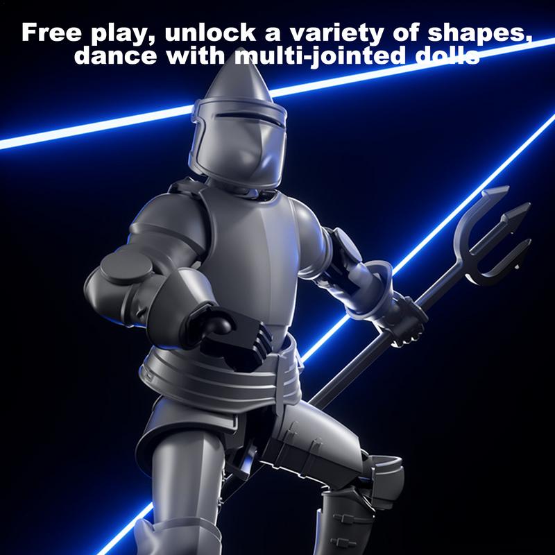 3D Printed Toy Figure Decorative Desk Crafts Multi-Jointed Robot Action Figure Collectible Action Figure for Collectors Desktop