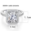 European and American zircon rings, men's and women's fashion niche design, high-end sense, generous zirconium rings, popular