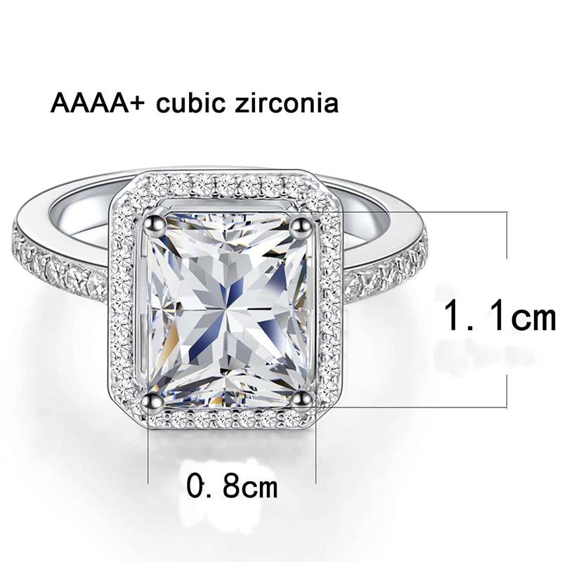 European and American zircon rings, men's and women's fashion niche design, high-end sense, generous zirconium rings, popular