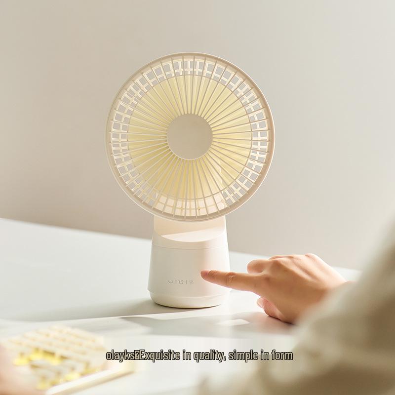 Olayks Portable USB Desktop Fan - Quiet, Small, Rechargeable for Office & Home Use 175x95x255mm