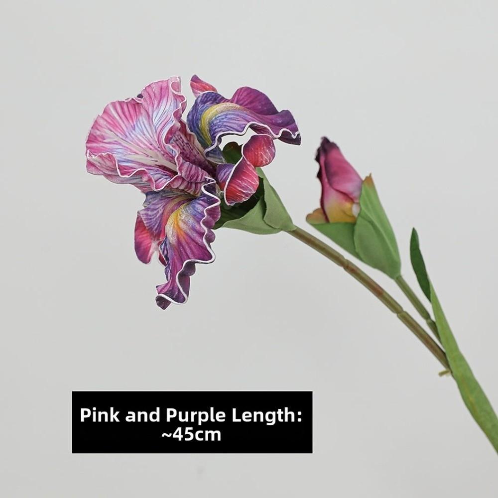 New Purple Artificial Iris Flowers Decorative PVC Fake Flower Bouquet Floral Artificial Faux Plants Outdoor Decor