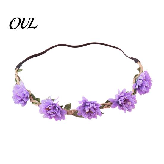 Boho Hair Hoop for Girls Flower Headband, Crown, Headpiece, Floral Wreath Headband Elegant Parties Wedding Birthday Festival Party Photography & Daily