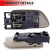 Interior Door Handles W/Bezel, Compatible with Toyota Tundra 2000 2001 2002 2003 2004 2005 2006, Front Rear Driver Left Passenger Right Side, 2 Pack