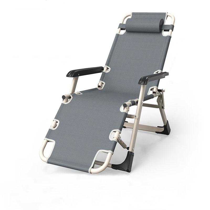 UVR Recliner Foldable Outdoor Beach Chair Office Lunch Chair Home Computer Chair Backrest Chair Adjustable Balcony Armchair Bed