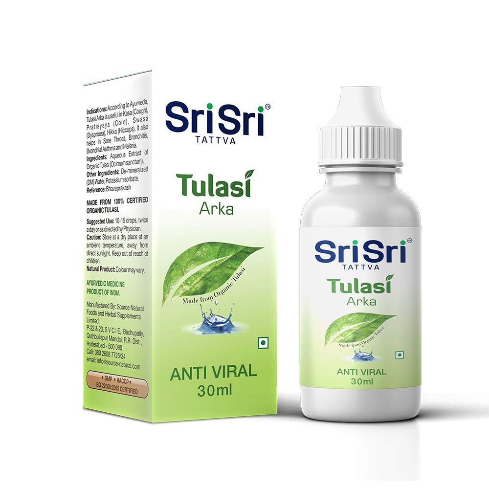 

Sri Sri Tattva Tulasi Arka 30ml Pack of 1 | Natural Immunity Booster Drops for Adults