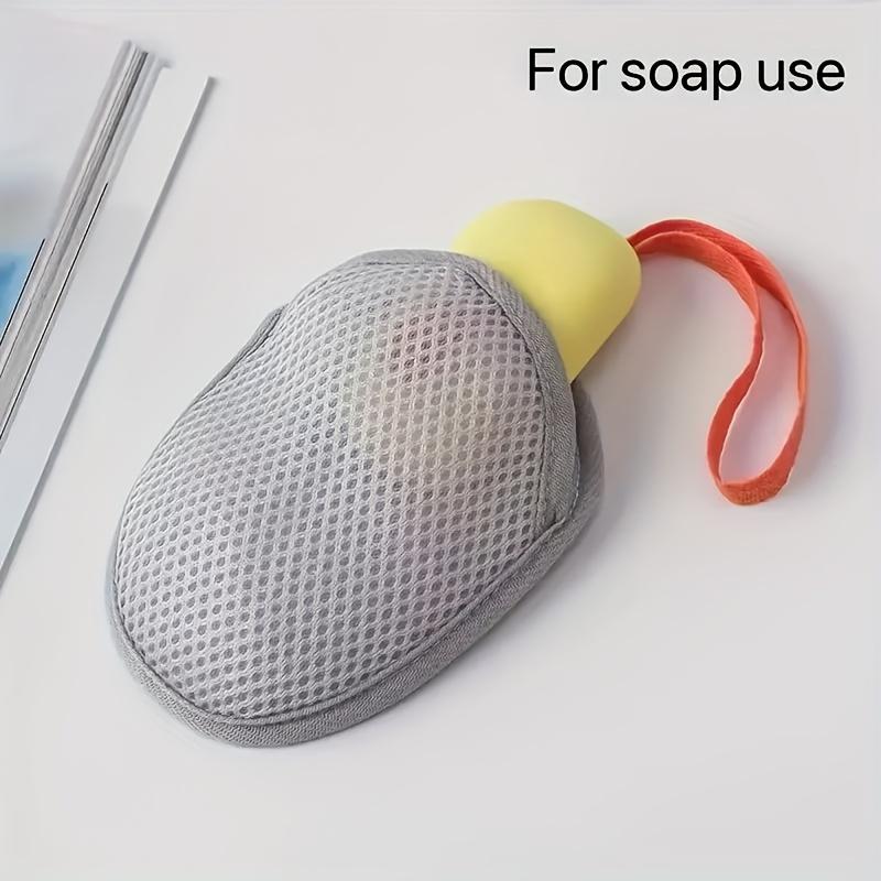 4 Stück Taschenseifenschaumnetz, Weißes Netz Reise Tragbar Seifenblatt Schaumnetz - Wiederverwendbares Badeseifenblatt Reinigungs-Schaumnetz