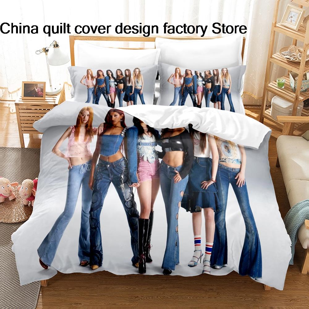 New Personality KATSEYE2 Bedding Set Single Twin Full Queen King Size Bed Set Kids Bedroom Duvetcover Sets Personality KATSEYE