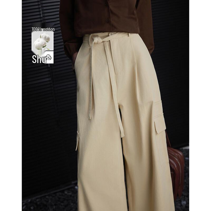 Demana Women s Loose Fit Cotton Cargo Pants L