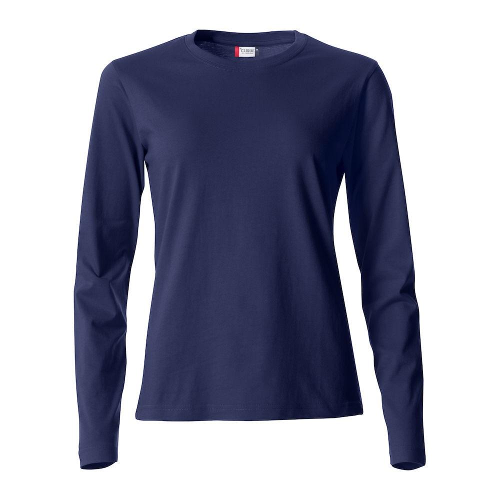 Clique Women's Basic Long Sleeve T-Shirt - 100% Cotton Crewneck Tee, Slim Fit - View #9