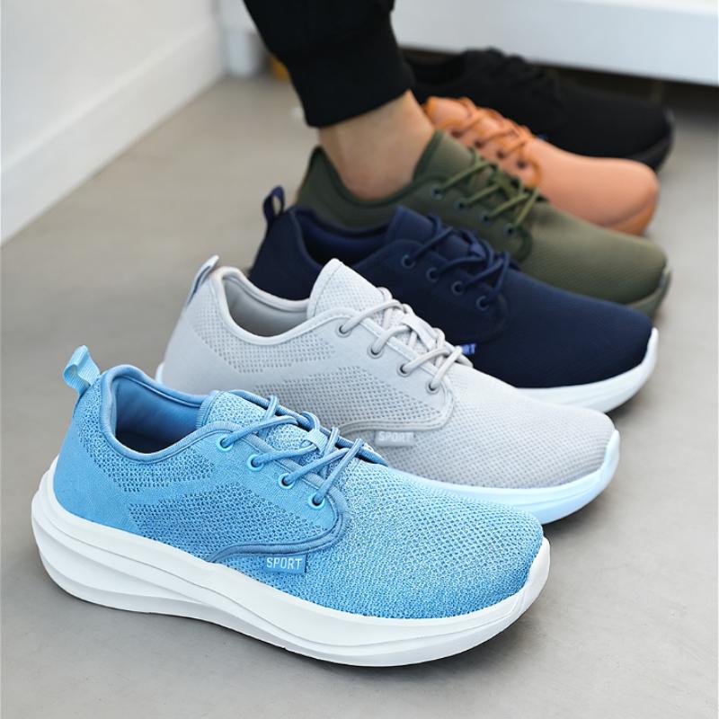 Casual Walking Mesh Sneakers Men Breathable Lightweight Lace Up Shoes Comfortable Soft Sole Non-Slip Shoes For Men Women Outdoor